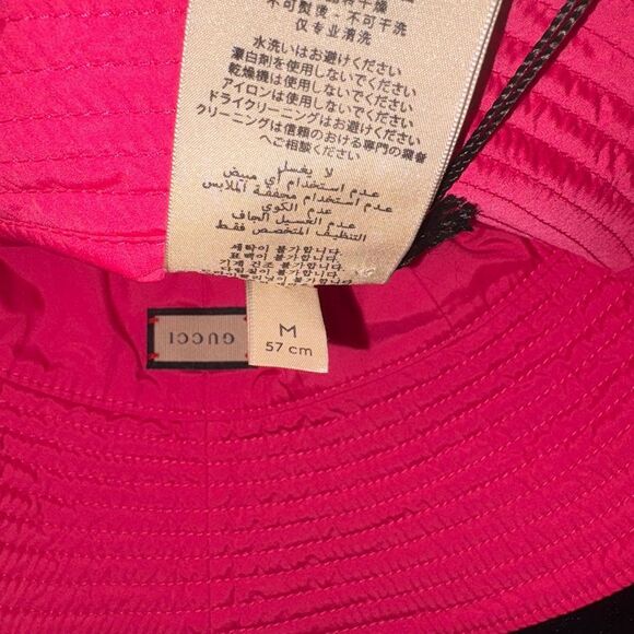 Brand new with tags Gucci Pink Bucket Hat Womens m 57 cm - Picture 3 of 4